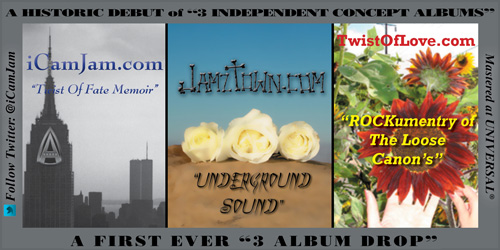 three sites, three albums